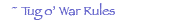 tug o' war rules